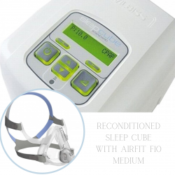 Sleepcube Standard Reconditioned CPAP Machine with Brand New Medium AirFit F10 Full Face Mask Package